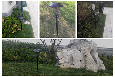 照明滅蚊兩用的太陽(yáng)能小區滅蚊燈效果