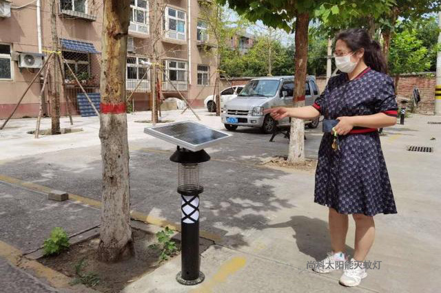 河北老小區安裝太陽(yáng)能滅蚊燈